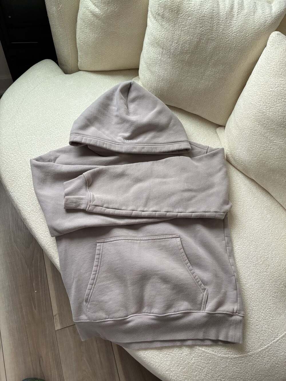 Aritzia Sweatfleece Perfect Fit Hoodie Size M Taupe